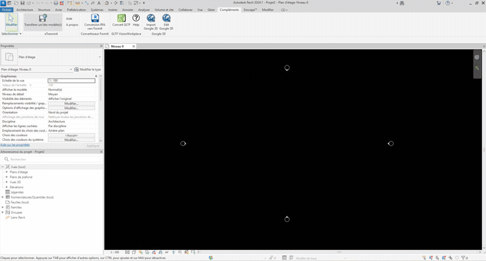 Préfigure dans Revit : import LIDAR HD colorisé par classification